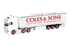 Herpa 321815 - H0 - Scania CS 20 Gardinenplanen-Sattelzug Coles & Sons